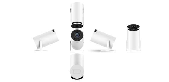 Mini Portable Smart Home Theater Projector 4K Resolution Android OS 11 US Plug Pocket WiFi LED Lamp LCD  Home Use