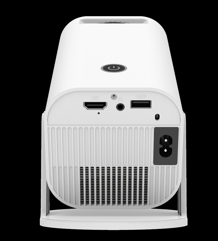 Portable Smart Projector Fire 501 model 200 ANSI Lumens Adjustable Stand Built-in Bluetooth 5.2 and Speaker Mini Android 11